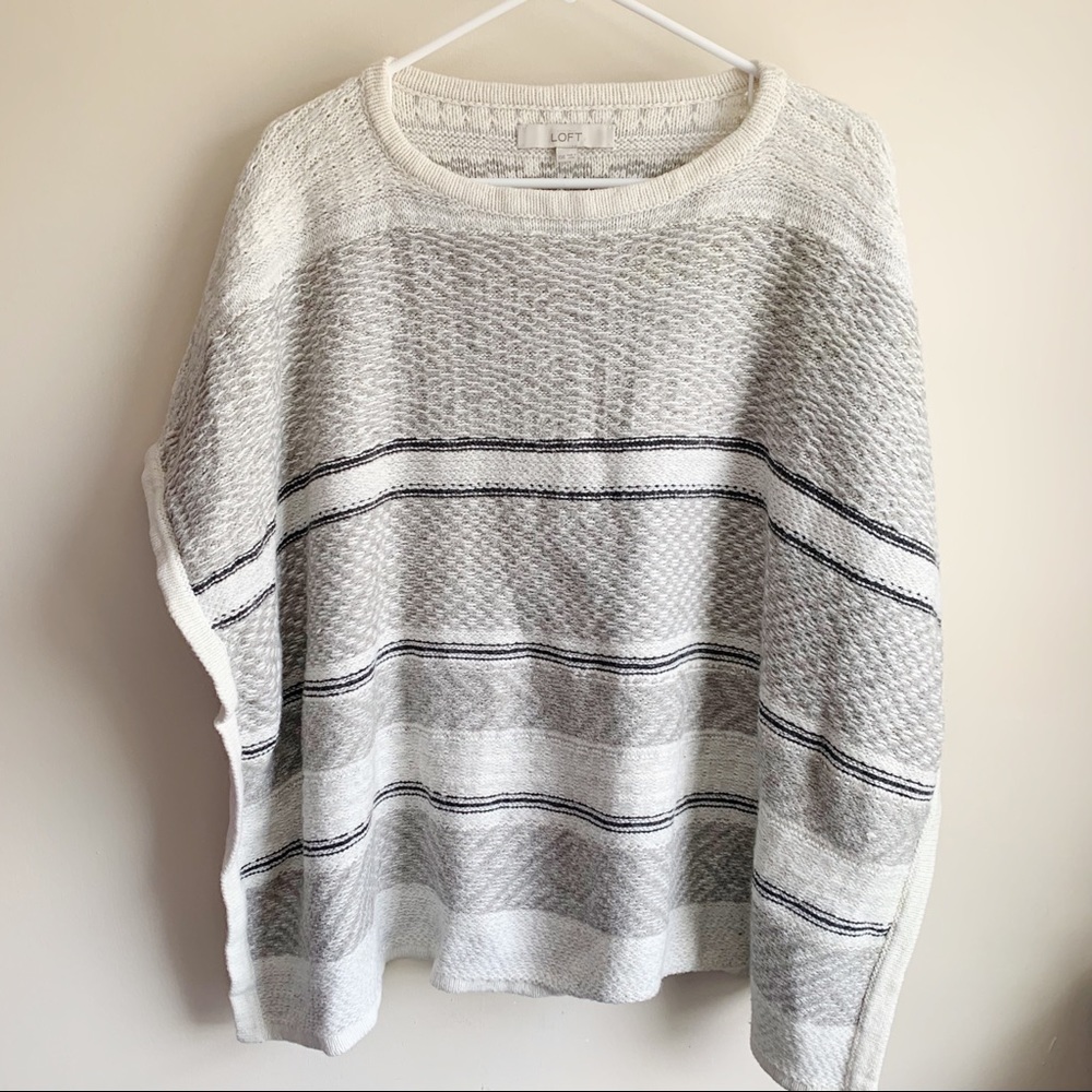 Loft Chunky Knit Pullover Sweater Poncho XS/S